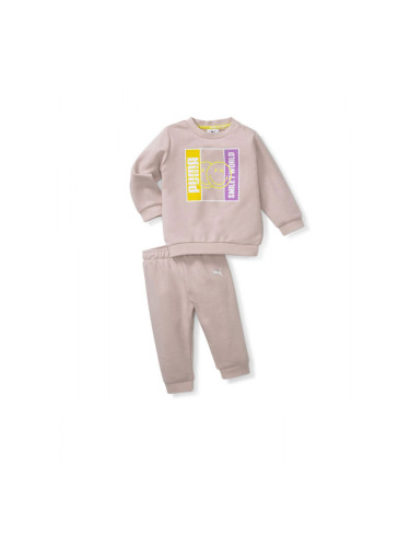 PUMA x Smiley World Minicat Crew Jogger Set Pink