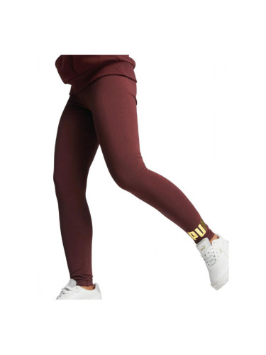 PUMA Essentials+ Metallic Leggings Aubergine