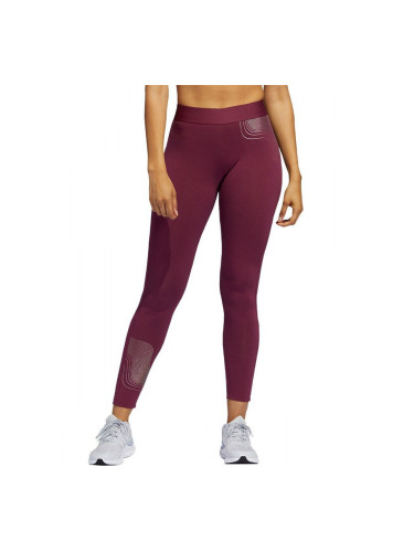 ADIDAS Sportswear Holiday Shine Graphic Leggings Burgundy