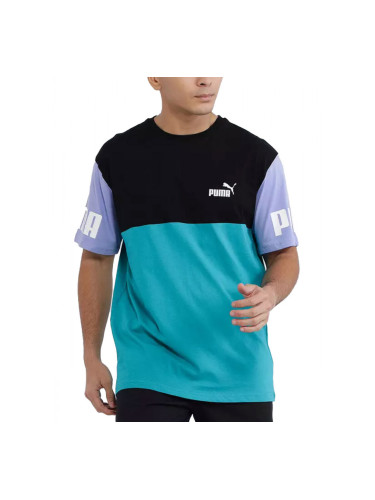 PUMA Power Colorblock Tee Deep Aqua/Multi