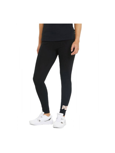 PUMA Essentials+ Metallic Logo Leggings Black W