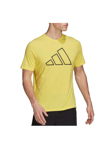 ADIDAS Train Icons 3-Bar Training Tee Yellow