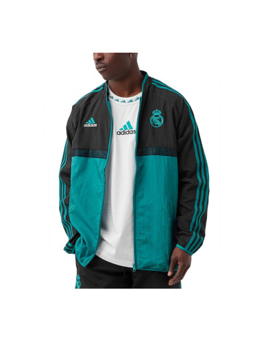 ADIDAS x Real Madrid Icons Woven Jacket Black/Turquoise