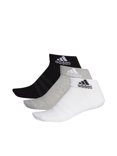 ADIDAS 3-Packs Cushioned Ankle Socks Black/Grey/White