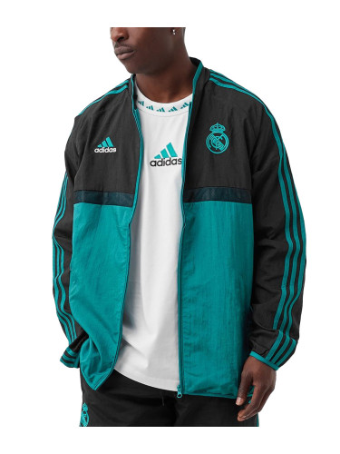 ADIDAS x Real Madrid Icons Woven Jacket Black/Turquoise