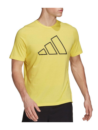 ADIDAS Train Icons 3-Bar Training Tee Yellow