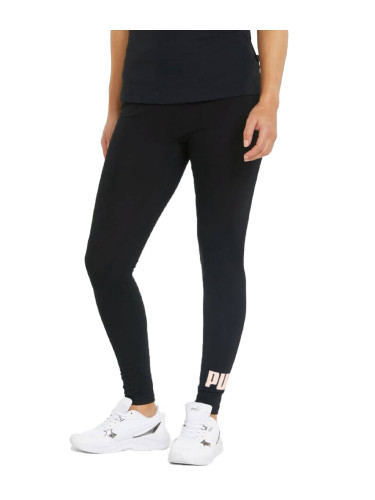 PUMA Essentials+ Metallic Logo Leggings Black W