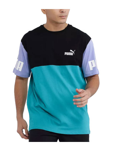 PUMA Power Colorblock Tee Deep Aqua/Multi