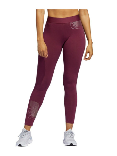 ADIDAS Sportswear Holiday Shine Graphic Leggings Burgundy