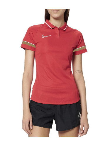 NIKE Dri-Fit Academy 21 Short Sleeve Polo Red