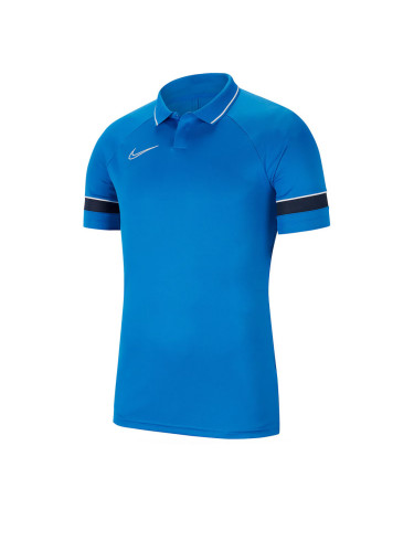 NIKE Dri-Fit Academy 21 Short Sleeve Polo Blue