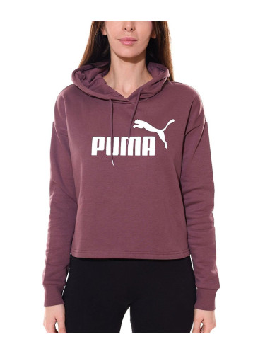 PUMA Essentials Cropped Hoodie Purple