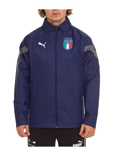 PUMA x Italy FIGC 2022 Hidden Hood Track Jacket Blue