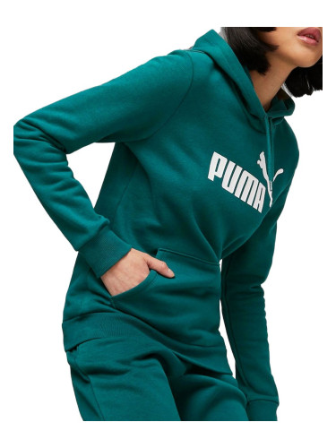 PUMA Essentials Logo Fleece Hoodie Green