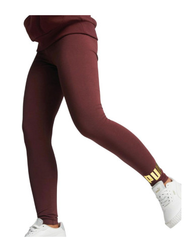 PUMA Essentials+ Metallic Leggings Aubergine