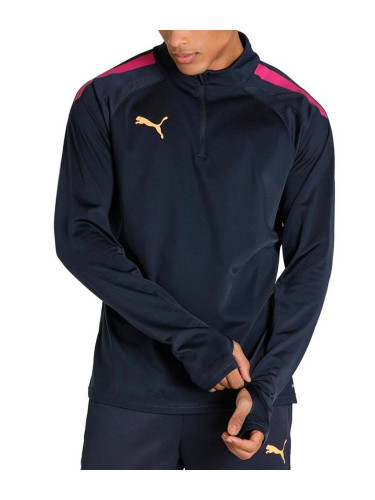 PUMA ТeamLiga Quarter-Zip Football Top Navy