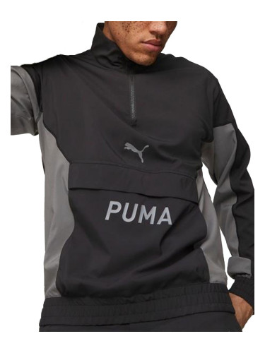 PUMA Fit Woven Half-Zip Training Jacket Black