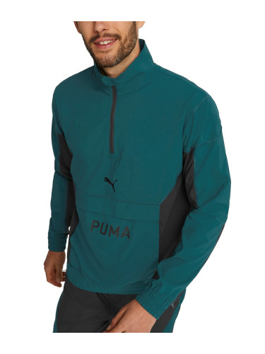 PUMA Fit Woven Half-Zip Training Jacket Green