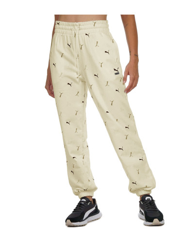 PUMA Classics Graphic All Over Printed Pants Beige