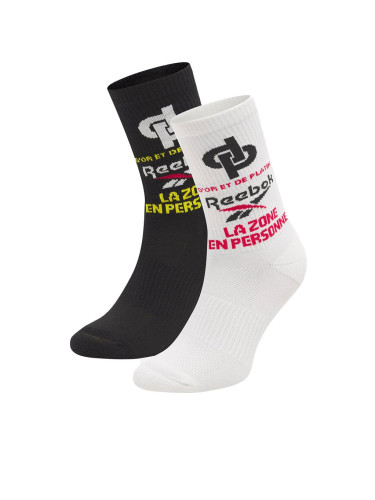 REEBOK 2-Packs Jul Crew Sock Black/White