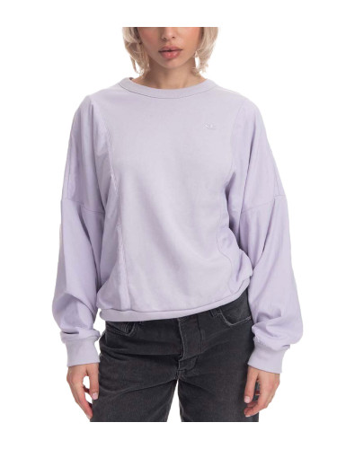 ADIDAS Originals Embroidered Logo Crew Neck Sweatshirt Purple