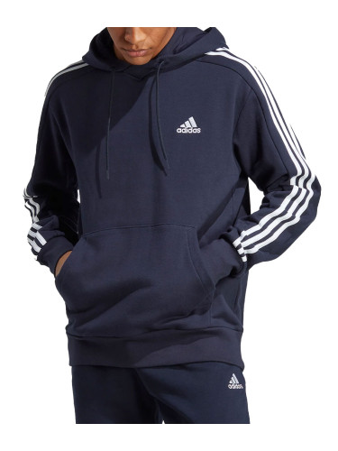 ADIDAS Essentials French Terry 3-Stripes Hoodie Blue