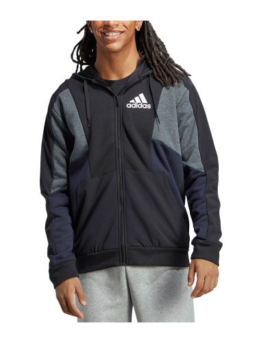 ADIDAS Essentials Colorblock Full-Zip Hoodie Black