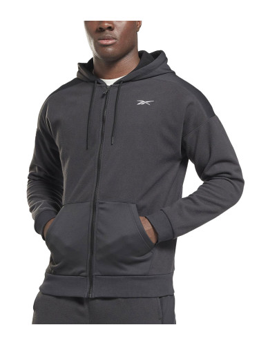 REEBOK Workout Ready Thermowarm Full-Zip Hoodie Black