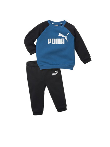 PUMA Minicats Essentials Raglan Jogger Set Blue/Black