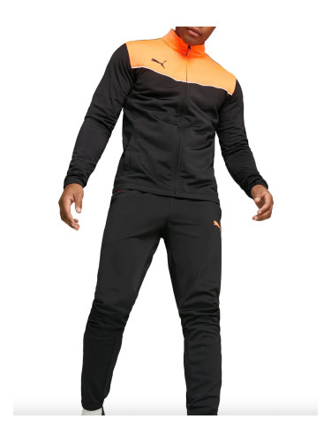 PUMA IndividualRISE Football Tracksuit Black/Orange