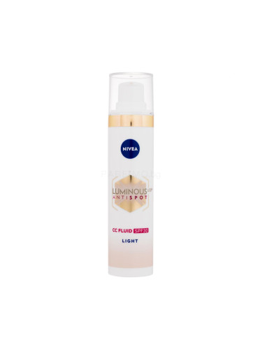 Nivea Luminous 630 Antispot CC Fluid SPF30 CC крем за жени 40 ml Нюанс 01 Light