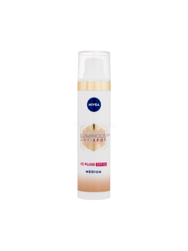 Nivea Luminous 630 Antispot CC Fluid SPF30 CC крем за жени 40 ml Нюанс 02 Medium