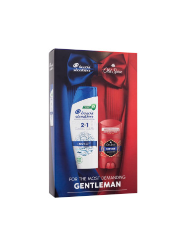 Head & Shoulders Gentleman Подаръчен комплект Шампоан Classic Clean 2in1 330 ml + дезодорант Old Spice Captain 50 ml