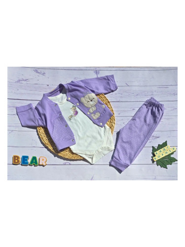 Бебешки комплект от 3 части Purple Bear