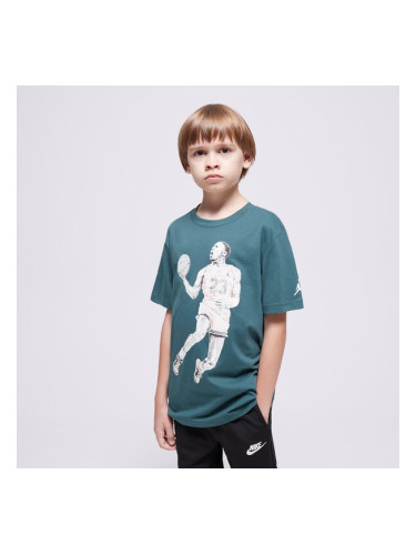 Jordan Тениска Jdb Air Jordan Dots Ss Tee Boy детски Дрехи Тениски 95D254-EI8 Зелен