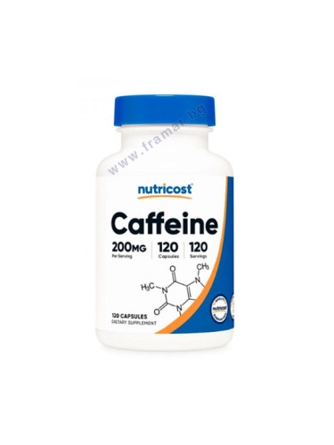 НУТРИКОСТ КОФЕИН капсули 200 мг * 120