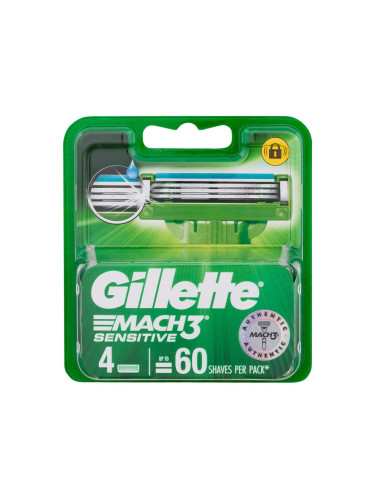 Gillette Mach3 Sensitive Резервни ножчета за мъже Комплект