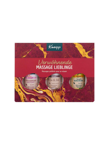 Kneipp Massage Oil Gift Set Подаръчен комплект масажно масло Almond Blossoms (Mandelblüten Hautzart) 20 ml + масажно масло Patchouli (Do & Ich) 20 ml + масажно масло Ylang-Ylang (Sanfte Berührung)  20 ml