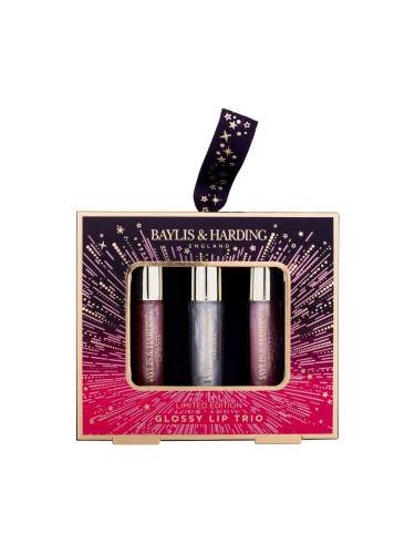 Baylis & Harding Moonlight Fig Glossy Lip Trio Подаръчен комплект Гланц за устни 3 x 2,5 ml