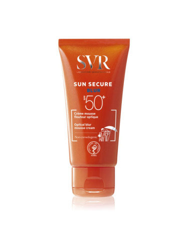 SVR Sun Secure Blur защитна пяна за уеднаквяване тона на кожата SPF 50+ 50 мл.