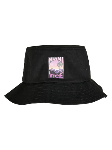 Miami Vice Print Bucket Hat Black