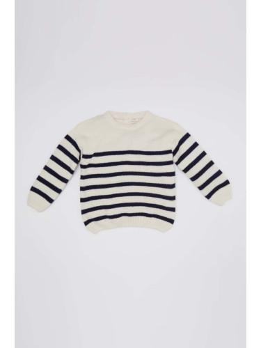 DEFACTO Baby Boy Crew Neck Striped Knitwear Sweater