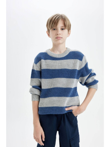 DEFACTO Boy's Regular Fit Crew Neck Knitwear Sweater