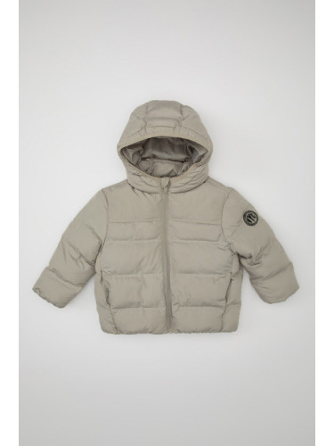 DEFACTO Baby Boy Hooded Water Repellent Fabric Puffer Jacket