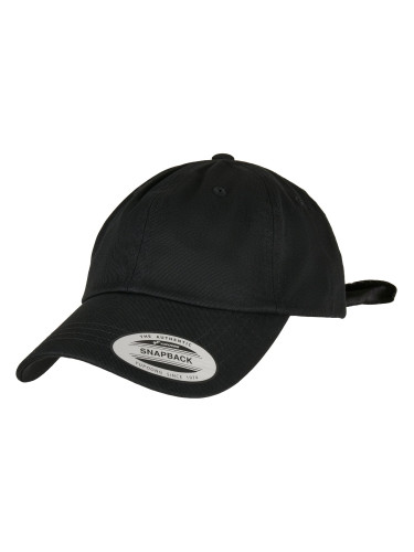 Satin Bow Dad Cap Black