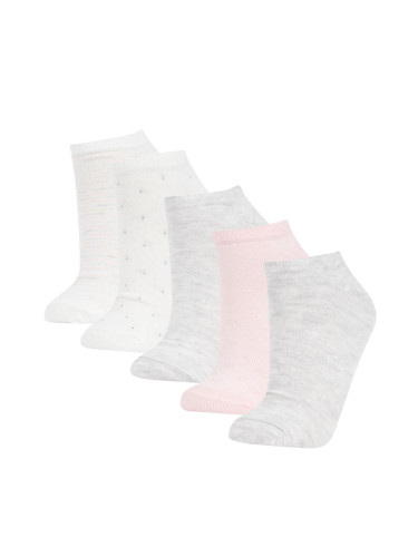 DEFACTO Women's 5-Pack Cotton Ankle Socks