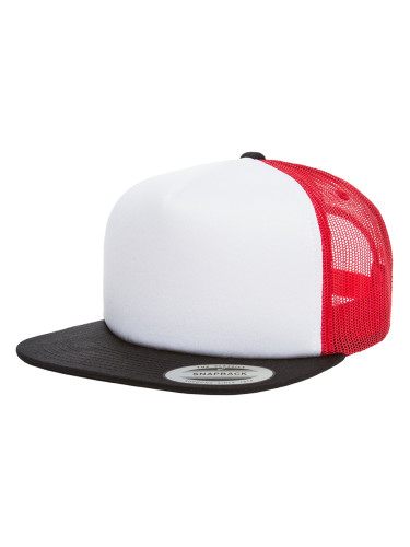 Foam Trucker with white front blk/wht/red