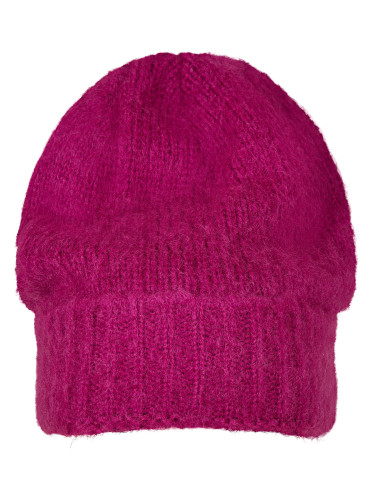 Knitted beanie - fuchsia