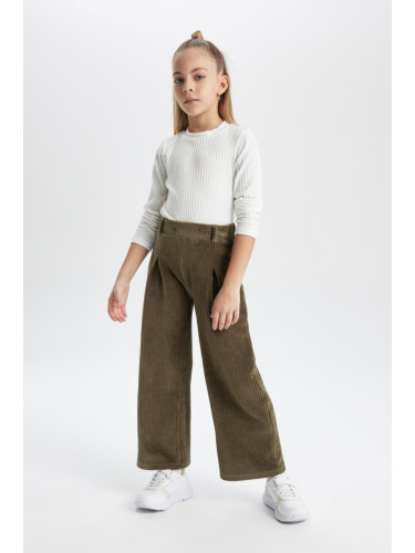 DEFACTO Girl's Wide Leg Corduroy Pants