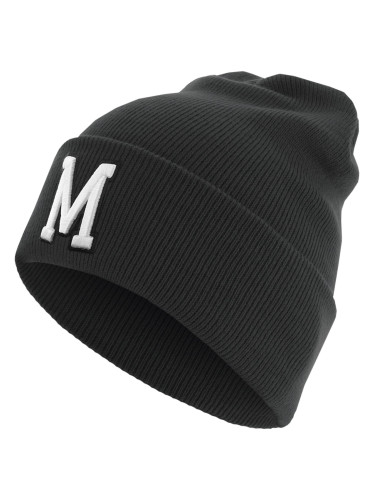 Knitted hat with letter cuff M